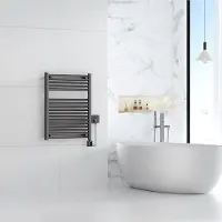 Mueller Stala elektrische radiator met smart wifi 60x76.6cm gunmetal PVD 400W