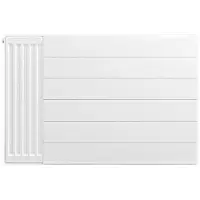 Eastbrook plaat voor paneelradiator met streep 90x60cm wit glans