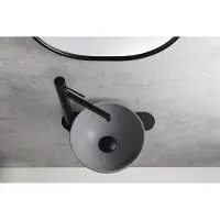 Sapho Minor toilet waskom beton 26cm grijs met houder links