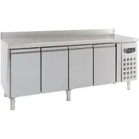 CombiSteel Koelwerkbank - STANDARD LINE - 553L - 4 Deuren 1/1 GN - -2°C/+8°C - Geforceerd - Achter Rand - 2230x700x850/950mm