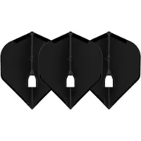 L-Style Champagne Flight L1 Standard Solid Black - Dart Flights
