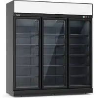 CombiSteel Koelkast - 1530L - Zwart - 0°C/+10°C - Geforceerd - 3 Draaideuren - Wielen - 1880x710x2092mm - Horeca Koelkast