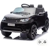 Vrooomy Land Rover Discovery - Elektrische Kinderauto 12V - 1 tot 6 jaar - Zwart