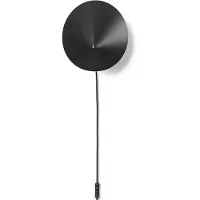 Ferm Living Wandlampe , Arum Sconce, Zwart, Woonkamer, Roestvrij staal, Designer