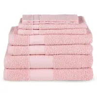 Good Morning Badgoedset 100% katoen - light pink - 8 delig