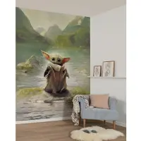Komar Kinderbehang Star Wars The Mandalorian Grogu Landscape (1 stuk)
