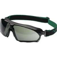 Univet full-vision veiligheidsbril 625 Groen G15, EN166/170/172, donkergrijs montuur, groene lens, polycarbonaat
