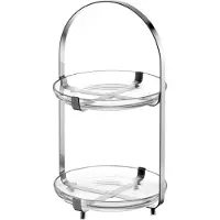 Leonardo CUCINA Etagère 2delig zilver