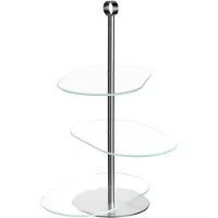 Leonardo Etagère Cena Zilver 3-Laags