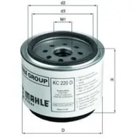MAHLE ORIGINAL KC 220D Brandstoffilter