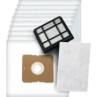 DParts 10x stofzuigerzakken en 1 HEPA filter geschikt voor Nilfisk One en Coupe Neo series - EPA 10 stofzuigerfilter hepafilter H10 - nr. 78601000 - 107414332