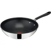 Tefal Home Cook Wokpan - 28 cm - zwart - roestvrijstaal