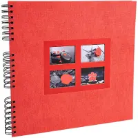 Exacompta Fotoalbum spiraal Momento 32x32 rood 60 pagina’s 360 foto’s