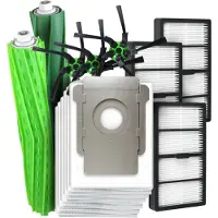 DParts vervangingsset geschikt voor iRobot Roomba S9 en S9+ series - 6 stofzuigerzakken - 3 HEPA filters - 2 rubberen borstels - 3 zijborstels - clean base zakken