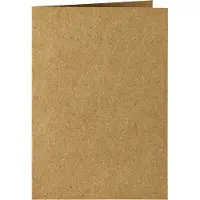 Papicolor Recycled Kraft Dubbele Kaart Staand Formaat 105 X 148 Mm A6 220 Grams Kleur Bruin