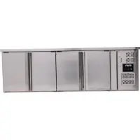 Saro Koeltafel Roestvrijstaal 4 Deuren | 223 x 70 x 89/95 cm