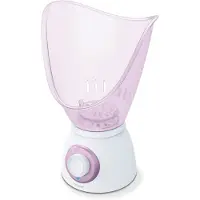 Beurer FS60 - gezichtssauna - 3-in-1 (inhalator/huidverzorging/aroma) 120W 2 uur roze-wit