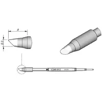 JBC C245912 Soldeerpunt Ronde vorm, afgeschuind Grootte soldeerpunt 3.0 mm Lengte soldeerpunt: 8 mm Inhoud: 1 stuk(s)