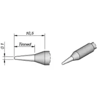 JBC C245041 Soldeerpunt Ronde vorm, Recht Grootte soldeerpunt 1.0 mm Lengte soldeerpunt: 10.5 mm Inhoud: 1 stuk(s)