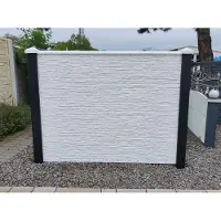 Tuindeco Berton Nostalgiemotief plaat smal wit/grijs 184 cm