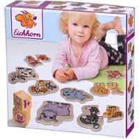 Eichhorn houten dierenpuzzel 16 stuks