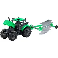 Cavallino Tractor met Ploeg Groen, Schaal 1:32