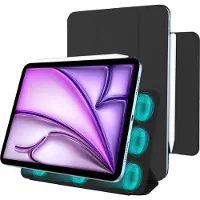 Cazy tablet Hoes geschikt voor iPad Air 11 inch (M4 2026 / M3 2025 / M2 2024) - Magnetic TriFold Bookcase - Zwart