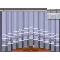 Wisan Margaretha jacquard vitrage - Gordijn 250 x 170 cm - Curtains - Jacquardgordijnen- wit/ fugo grijs 250 x 170 cm