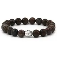 Karma armband 96045 Dirt Road Silver Buddha (LENGTE 18-20cm)