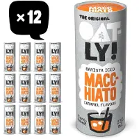 Oatly Haver Barista Iced Caramel Macchiato - 12x235ml - Plantaardige ijskoffie - Koffie - Voordeelverpakking