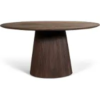 Fonq Grand Eettafel Donkerbruin Mangohout - Ø 120 cm