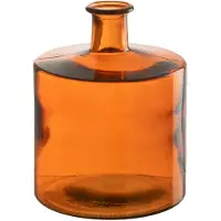 J-Line vaas wijd glas orange small 20.5x20.5x26cm