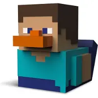 TUBBZ Numskull - Mini Badeend - Minecraft - Steve (Badeen Editie) - 5cm