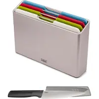 Joseph Joseph Snijplank FOLIO 98995 30 x 20 cm, set van 4 stuks + keukenmes, kunststof,