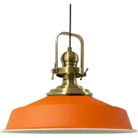 Bamyum Plafondlampen Metaal E27 Hanglamp Armatuur Lichtkap Industriële Retro Lampenkap - Oranje