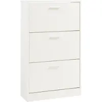 En.casa Schoenenkast Sykkylven 3 kleppen wit 103x60x24 cm []