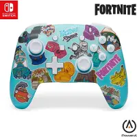 PowerA Draadloze Controller - Nintendo Switch - Fortnite Sticker Mania