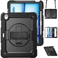 Just in Case Full Body Shockproof Case Apple Ipad Air 13 2025 / 2024 - Zwart