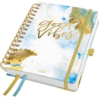 Sigel weekagenda met spiraal 2026 - formaat A5 - Good Vibes - hardcover - SI-J6606