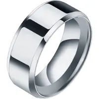 LGT JWLS Heren ring Titanium Zilverkleurig 8mm-15mm