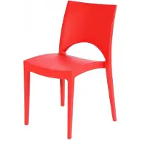 HorecaTraders Stapelstoel June | Polypropyleen | Rood | 4 stuks