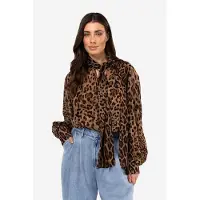 Ibana Dames Blouses Trixy Blouse - Bruin - Maat 40