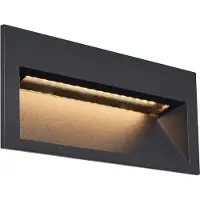 QAZQA Moderne Inbouw Wandlamp Zwart 16cm incl. LED IP65 - Mert
