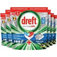 Dreft Platinum Plus All In One Vaatwastabletten - Deep Clean Technologie - 114 Capsules - Mega Box