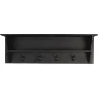 Clayre & Eef Wandkapstok 4 haken 90x18x29 cm hout