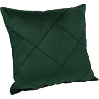QUVIO Kussenhoes geruit - Fluweel - 50 x 50 cm - Donkergroen