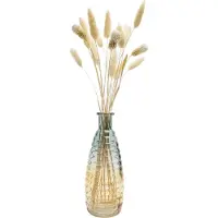 QUVIO Glazen vaas - 6 x 19,5 cm (dxh) - Geel/Blauw
