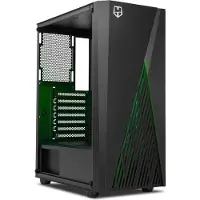 NOX Hummer Frost, mid-tower behuizing, PC, zwart, ATX, micro ATX, Acrylnitril-Butadieen-Styreen (ABS), SPCC, gehard glas, gaming
