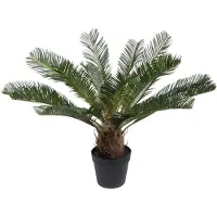 Kopu kunstplant cycaspalm 60 cm in zwarte pot 18 varens nepplant