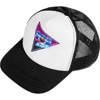 Widmann Baseball pet 80's (zwart en wit)